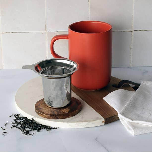 Juliet theepot paprika met acaciadeksel