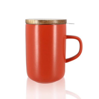 Juliet theepot paprika met acaciadeksel