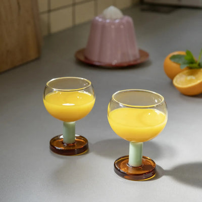 &Klevering Glass Cantine Amber Set Of 2 - Studio Play