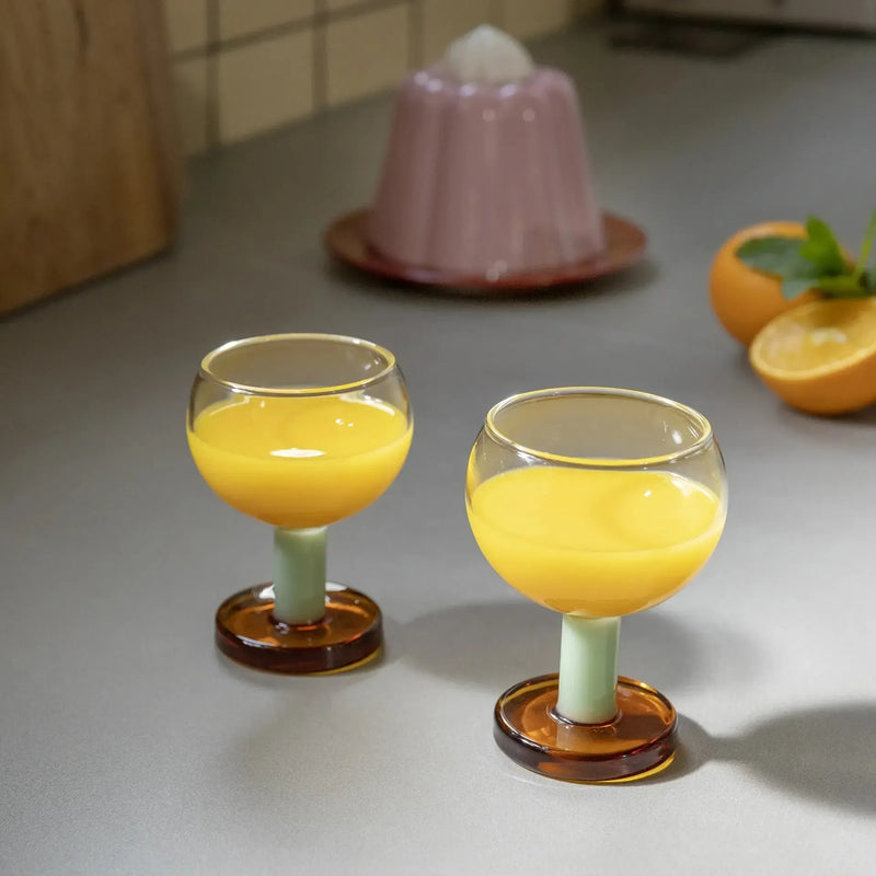&Klevering Glass Cantine Amber Set Of 2 - Studio Play