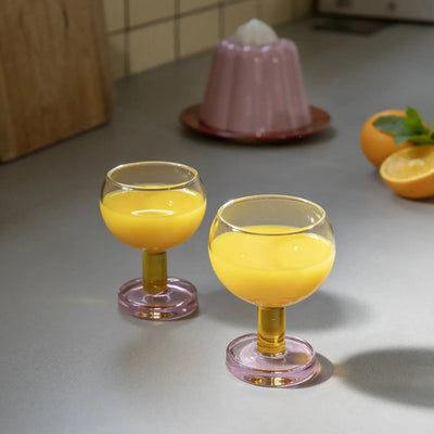 &Klevering Glass Cantine Pink Set Of 2 - Studio Play