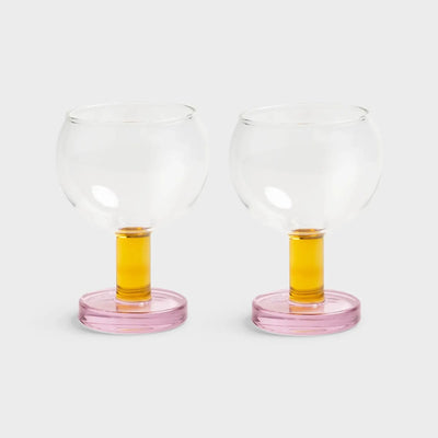 &Klevering Glass Cantine Pink Set Of 2 - Studio Play
