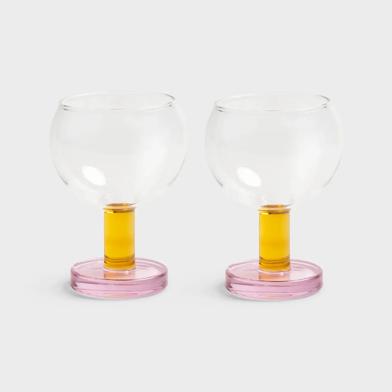 &Klevering Glass Cantine Pink Set Of 2 - Studio Play