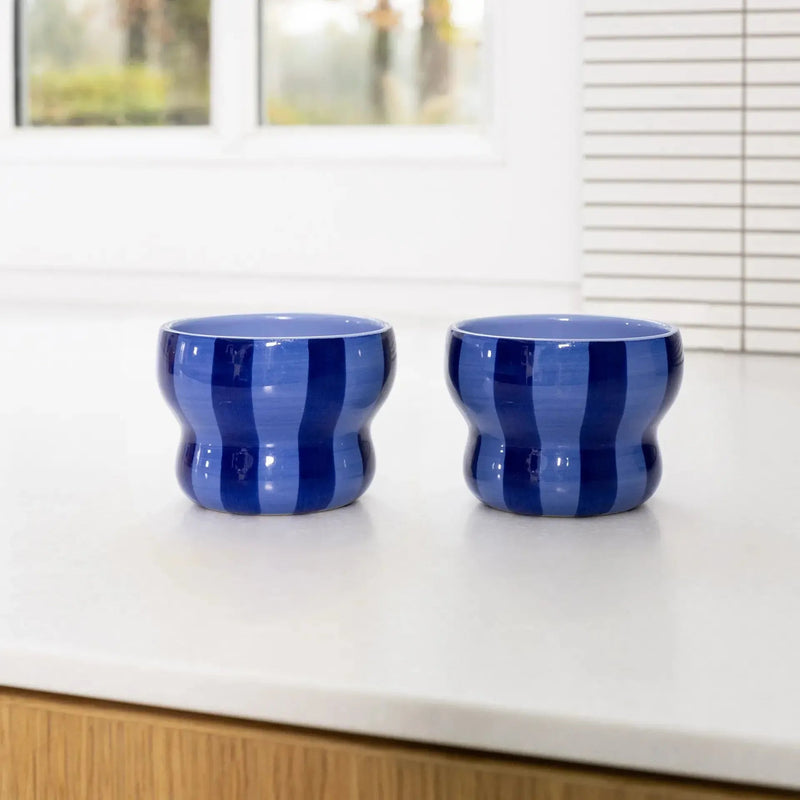 &Klevering Mug Circus Large Blue (Set Of 2) - Studio Play