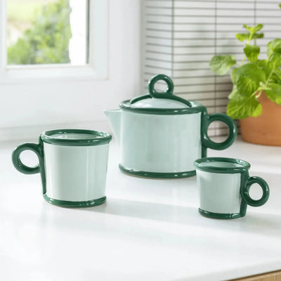 &Klevering Mug Loop Green Large Set Of 2 - Studio Play