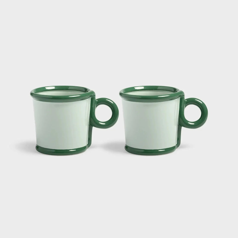 &Klevering Mug Loop Green Large Set Of 2 - Studio Play
