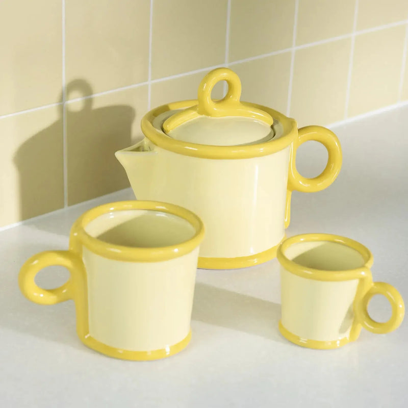 &Klevering Mug Loop Large Yellow Set Of 2 - Studio Play