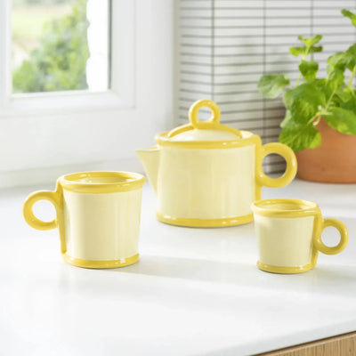&Klevering Mug Loop Large Yellow Set Of 2 - Studio Play