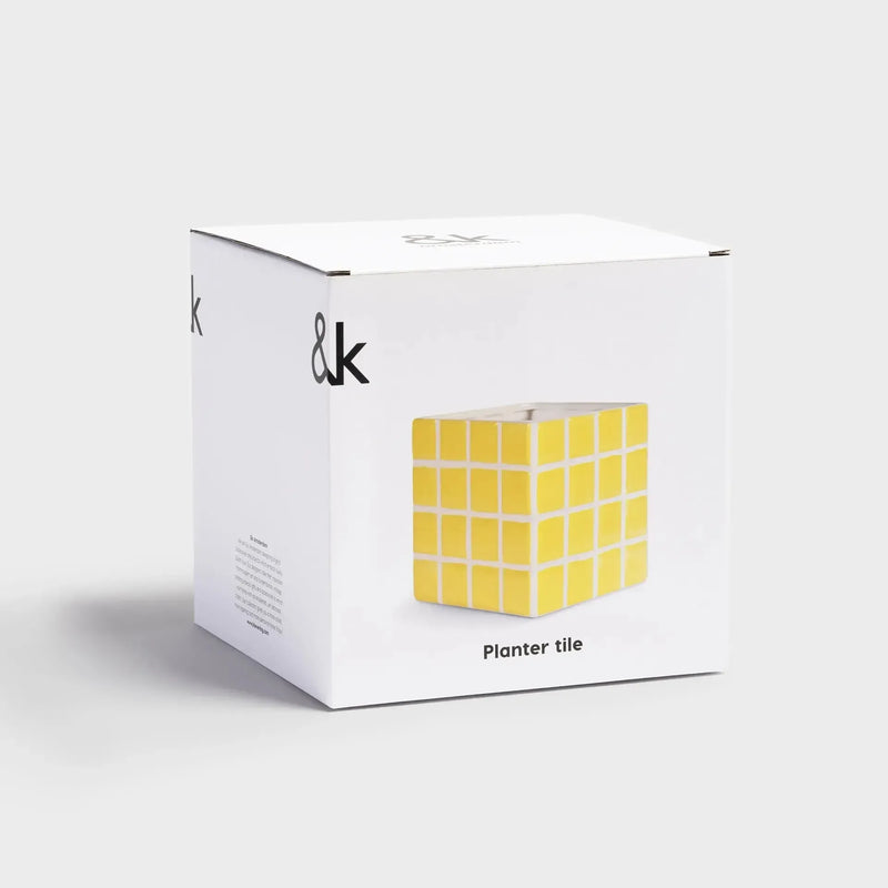 &Klevering Planter Tile Yellow - Studio Play