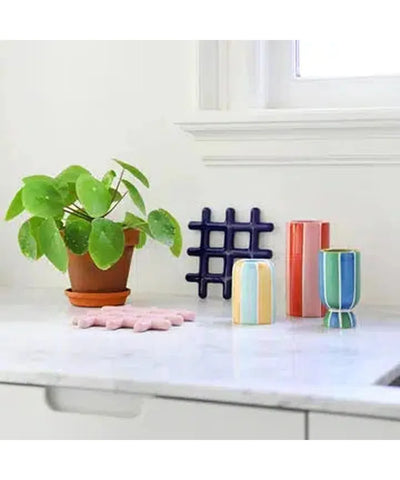 &Klevering Trivet Grid Pink