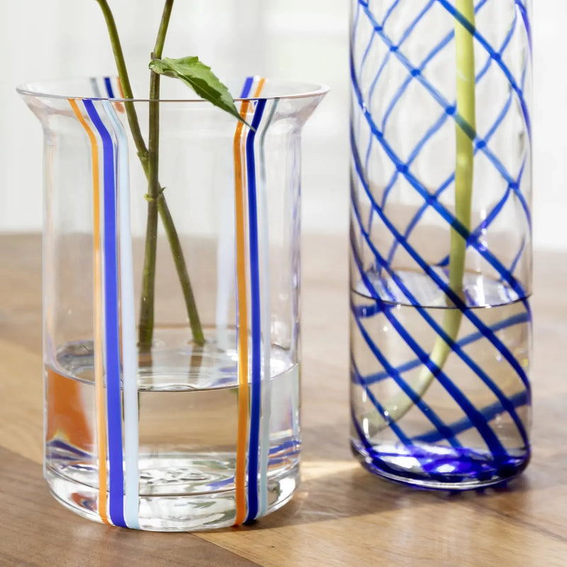 &Klevering Vase Yogu Stripe Blue - Studio Play