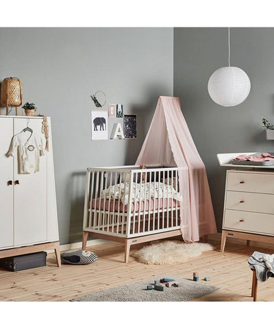 Leander Luna Baby Cot Oak/white 120x60