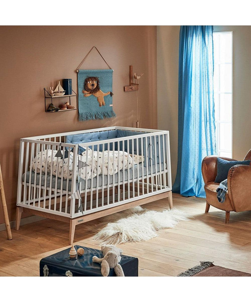 Leander Luna Baby Cot Oak/white 140x70