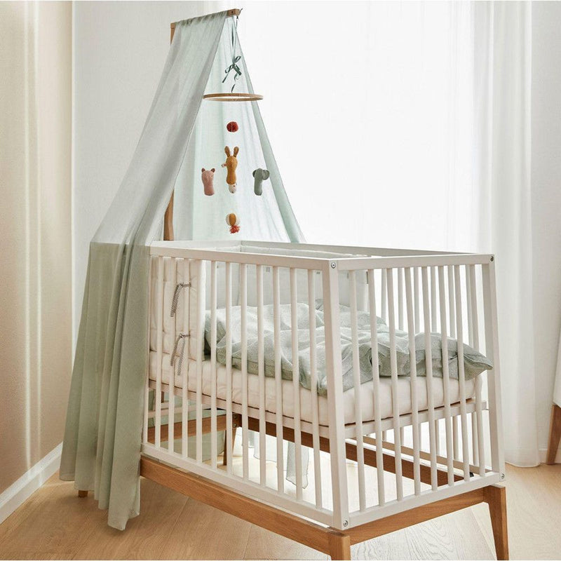 Leander Luna Baby Cot Oak/white 120x60