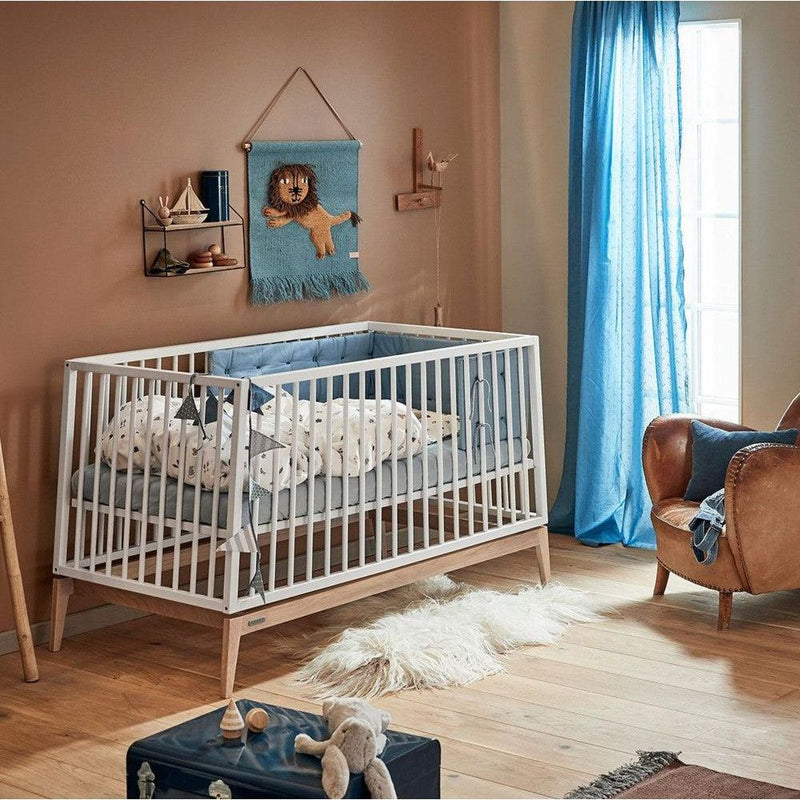 Leander Luna Baby Cot Oak/white 140x70
