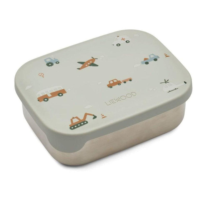 Liewood Arthur Lunchbox Vehicles/ Dove Blue Mix - Studio Play