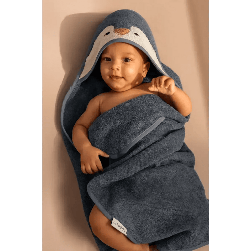 Liewood Baby Albert Hooded Towel Ocean view - Studio Play