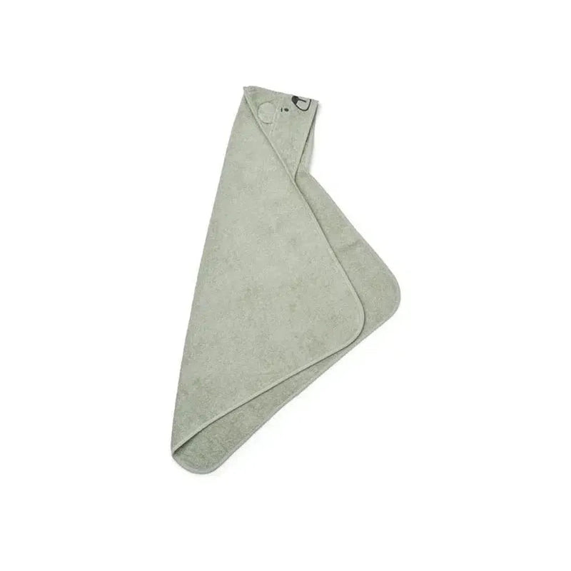 Liewood Baby Handdoek Albert Bear Hooded Towel Dove Blue - Studio Play