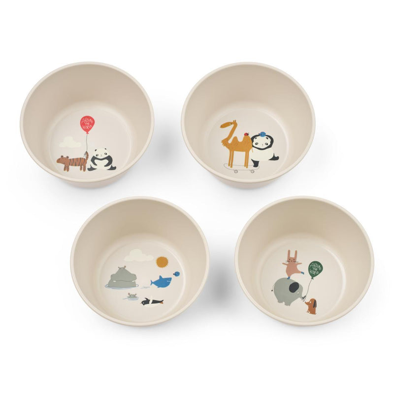 Liewood Cees Bowl 4-pack Around The World/Sandy