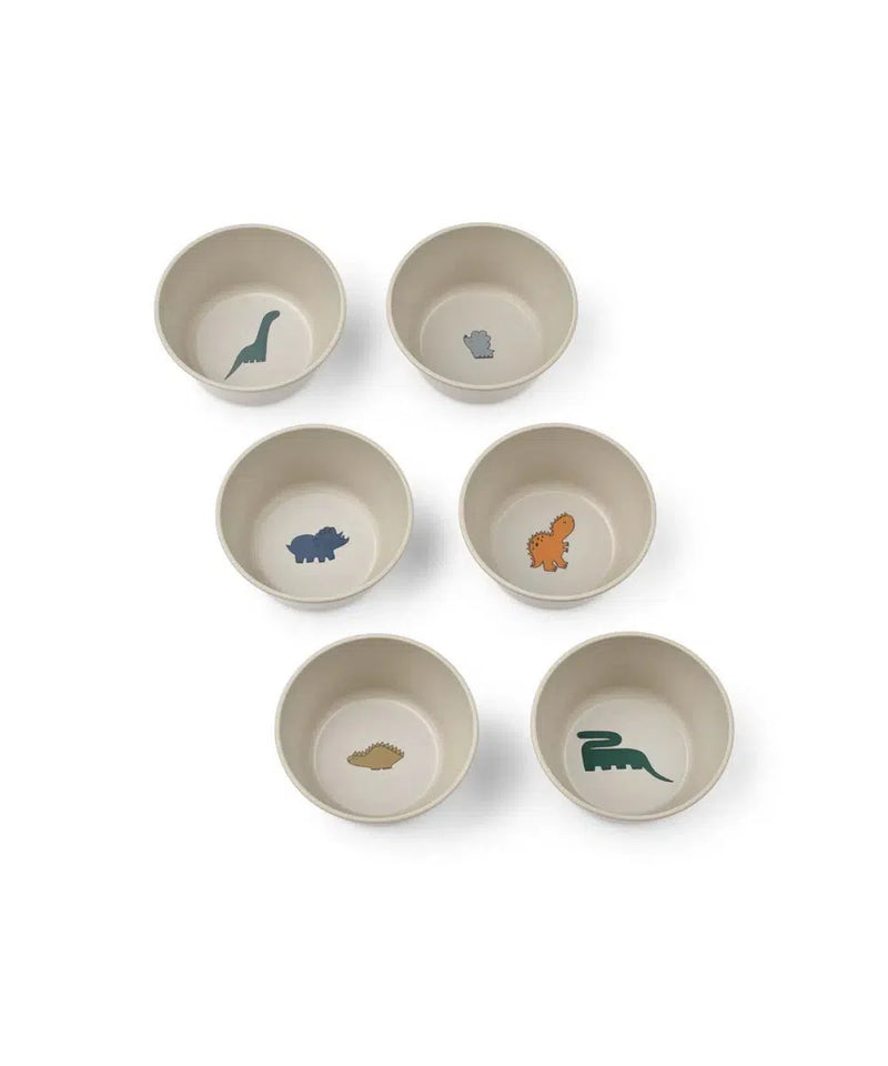 Liewood Cees Bowl 6-pack Dinosaurs/ Mist