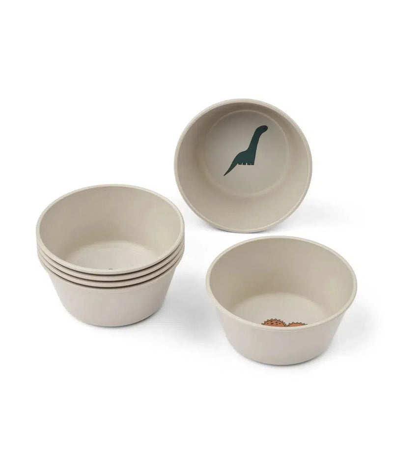 Liewood Cees Bowl 6-pack Dinosaurs/ Mist