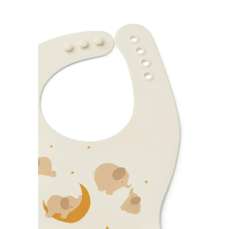 Liewood Ember Printed Bib 2 - Pack Elephant/Cream - Studio Play