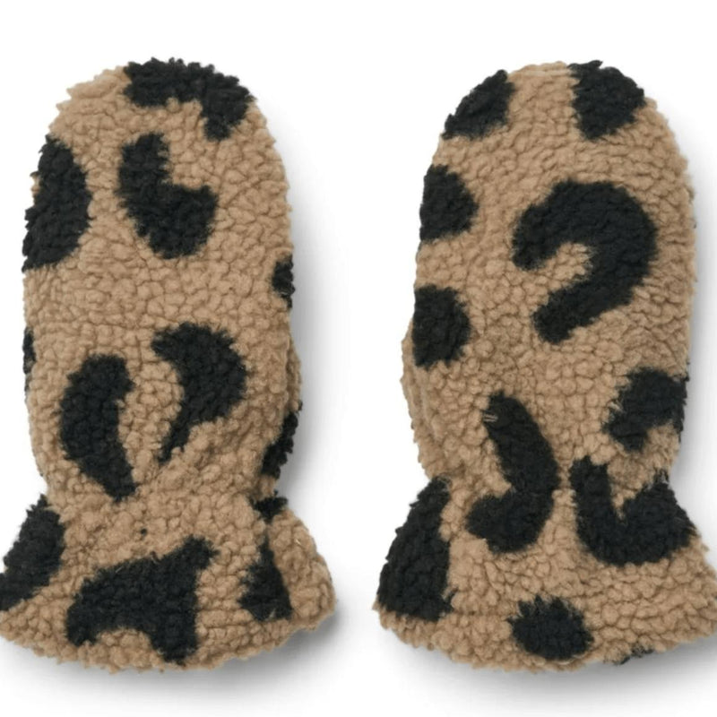Liewood Grethe Pile Gloves Mega Leo Oat Mix