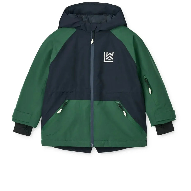 Liewood Kalle Jacket Navy Garden Green - Studio Play