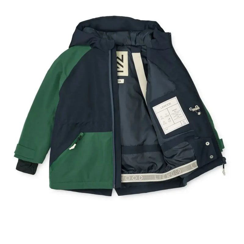 Liewood Kalle Jacket Navy Garden Green - Studio Play