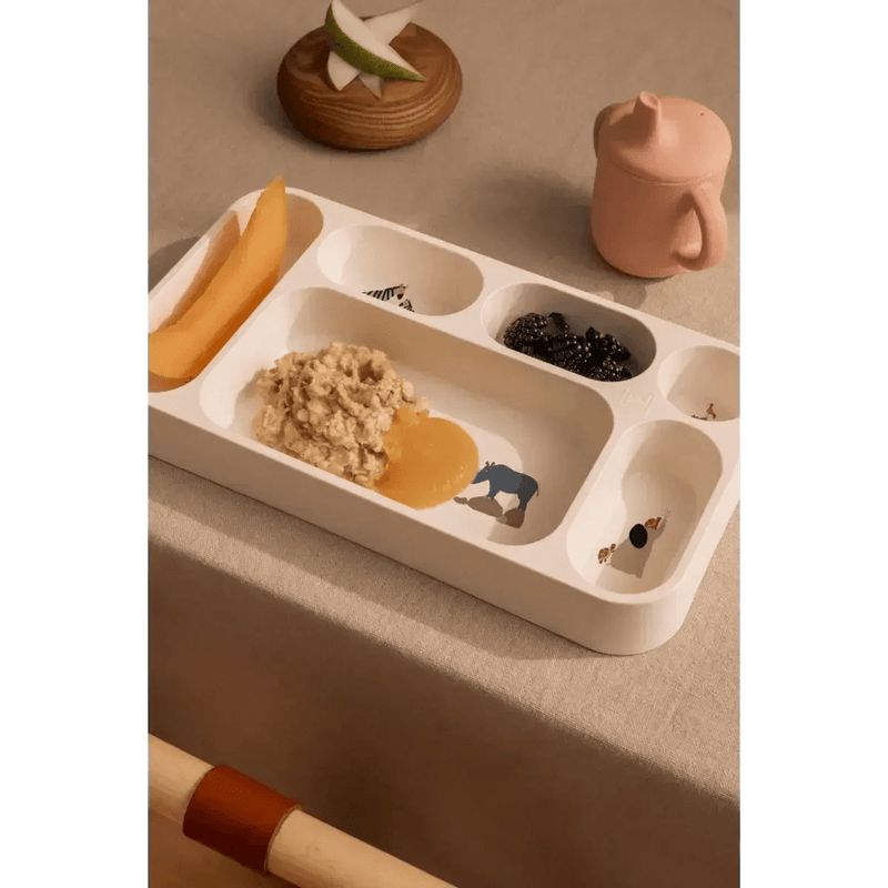 Liewood Mosu Divider Plate Peach/Shell - Studio Play