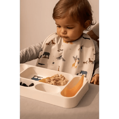 Liewood Mosu Divider Plate Peach/Shell - Studio Play