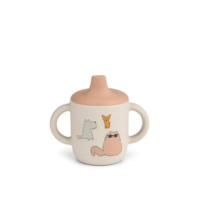 Liewood Neil Sippy Cup Cats And Dogs/Sandy - Studio Play