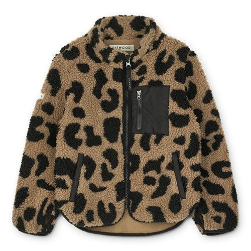 Liewood Nolan Pile Jacket Mega Leo Oat Mix - Studio Play