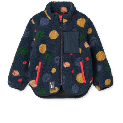 Liewood Nolan Pile Jacket Universe Classic navy - Studio Play