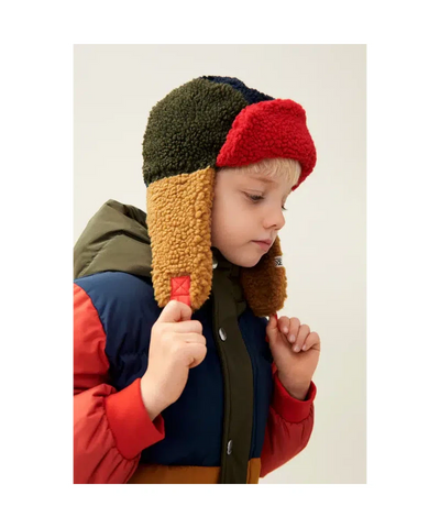 Liewood Palle Puffer Down Jacket Army Brown Multi Mix