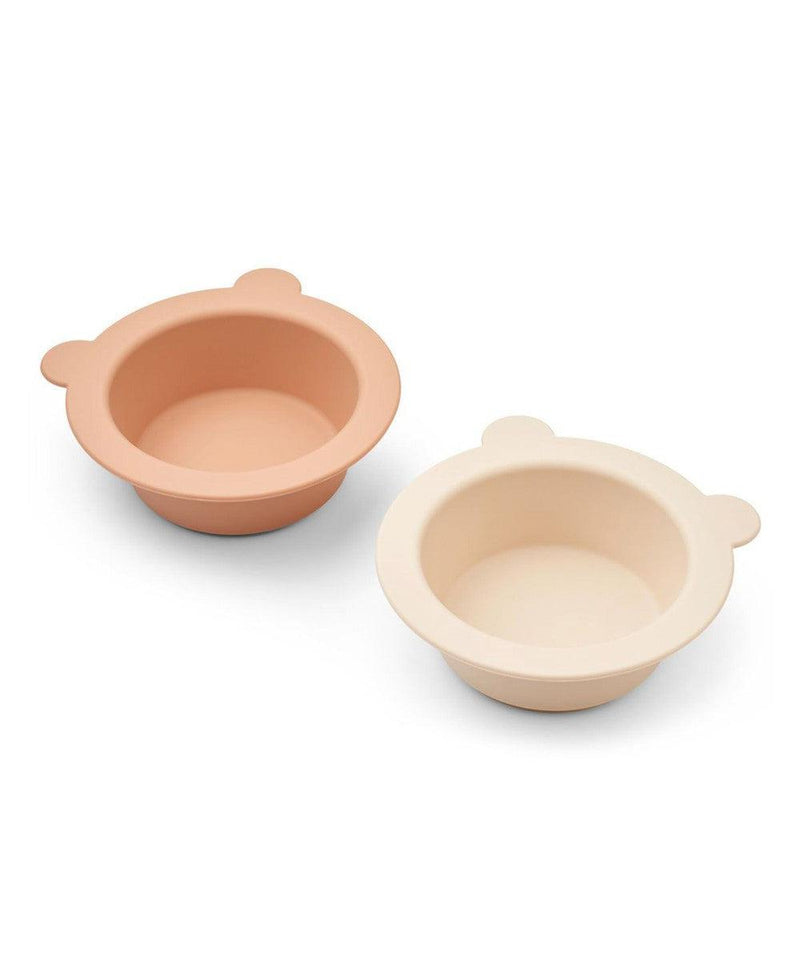 Liewood Peony Suction Bowl Tuscany Rode/ Apple Blossom Set of 2