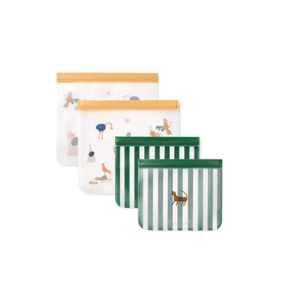 Liewood Rebus Reusable Food Bags 4 - Pack All Together Sandy - Studio Play