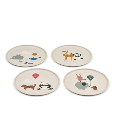 Liewood Remco Plate 4-pack Around The World/Sandy