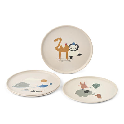 Liewood Remco Plate 4-pack Around The World/Sandy