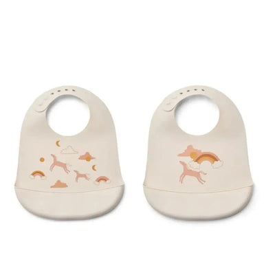 Liewood Tilda Printed Bib 2 - Pack Dream/Ecru - Studio Play