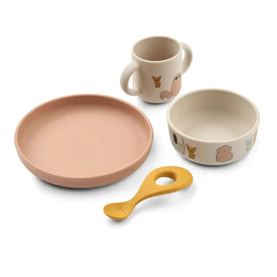 Liewood Vivi Tableware Set Cats and Dogs/ Sandy - Studio Play