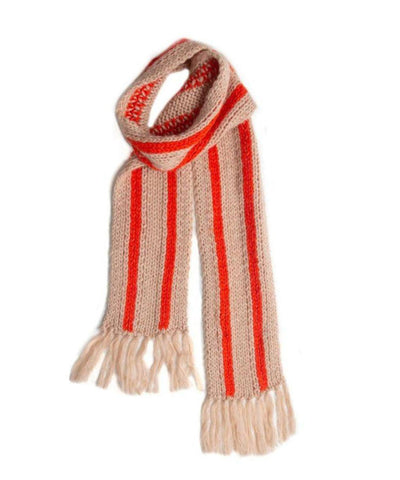 Long Live The Queen Striped Scarf Sand