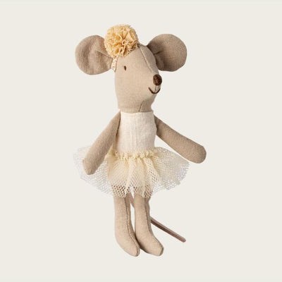 Maileg Ballerina Mouse, Little Sister off white - Studio Play