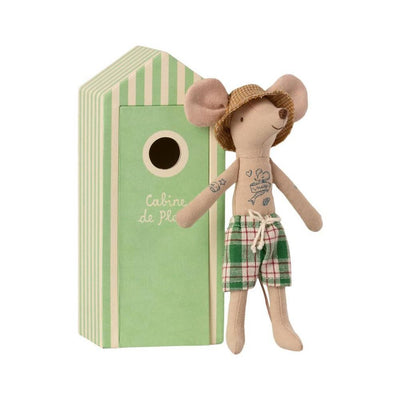 Maileg Beach Mice - Dad in Cabine de Plage - Studio Play