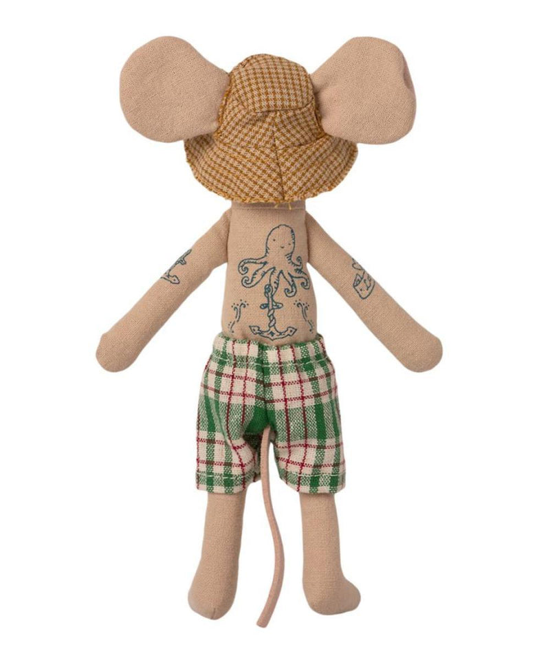 Maileg Beach Mice - Dad in Cabine de Plage