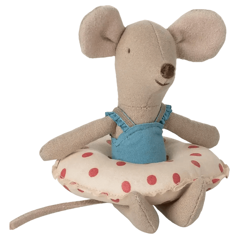 Maileg Beach Mouse With Float Little Sister Red Dot - Studio Play