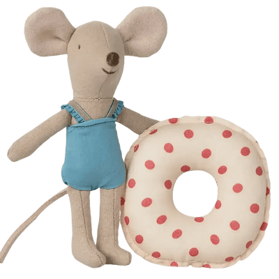 Maileg Beach Mouse With Float Little Sister Red Dot - Studio Play