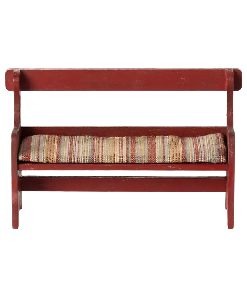 Maileg Bench, Mouse Red