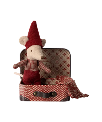 Maileg Christmas Mouse Baby In Suitcase