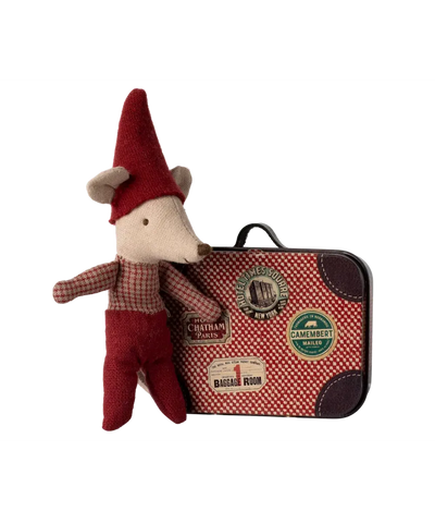 Maileg Christmas Mouse Baby In Suitcase